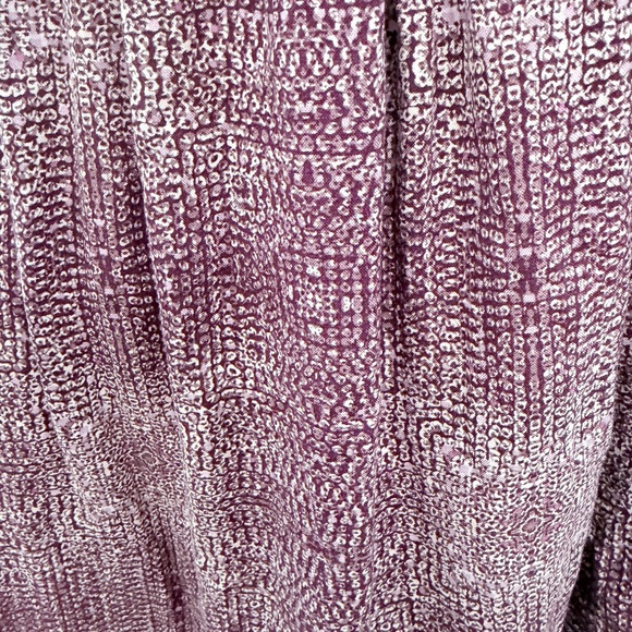 Plum bohemian indie shift sleeveless dress plum cream large split tie - Picture 4 of 4